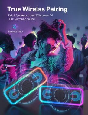 A8PRO Bluetooth speaker 20W waterproof RGB deep bass wireless