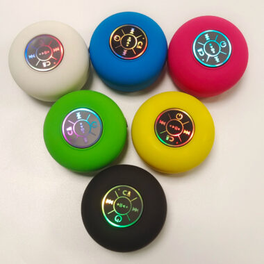 BTS07 mini waterproof shower Bluetooth speaker with LED light