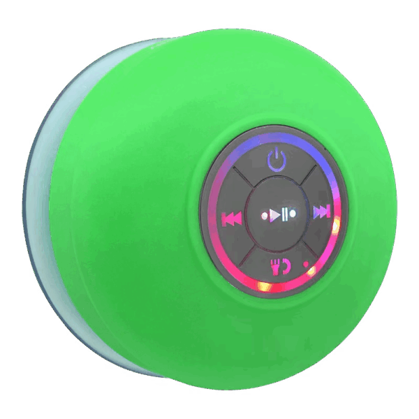 BTS07 mini waterproof shower Bluetooth speaker with LED light