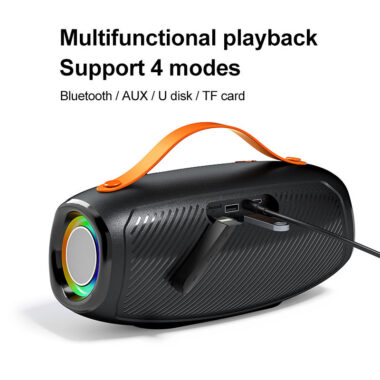  RGB LED Portable Waterproof Bluetooth Speaker for Outdoor Use