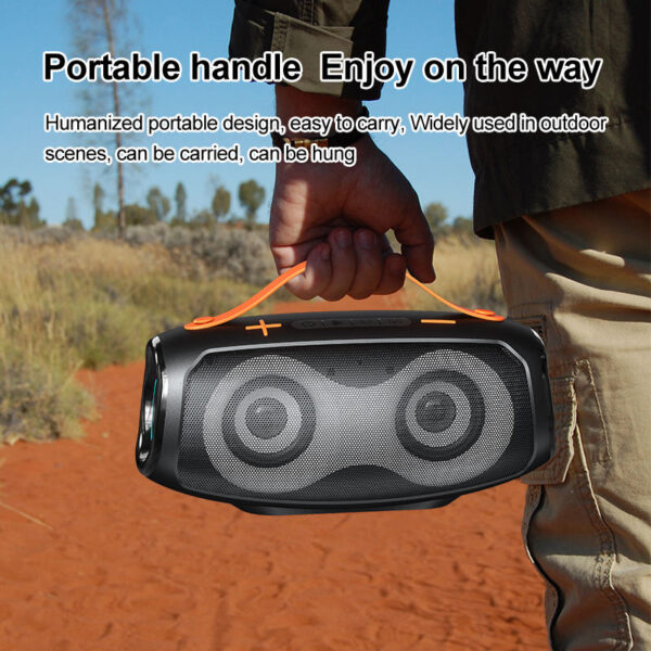 RGB LED Portable Waterproof Bluetooth Speaker for Outdoor Use