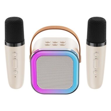 K12 Bluetooth Karaoke Speaker with Microphone and LED Lights