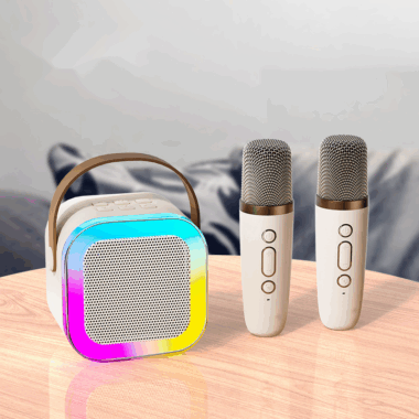 K12 Bluetooth Karaoke Speaker with Microphone and LED Lights