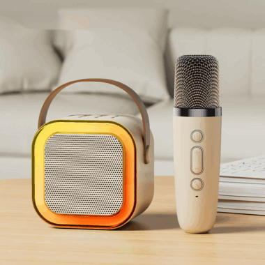 K12 Bluetooth Karaoke Speaker with Microphone and LED Lights