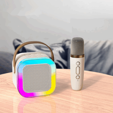 K12 Bluetooth Karaoke Speaker with Microphone and LED Lights