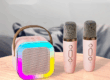 K12 Bluetooth Karaoke Speaker with Microphone and LED Lights