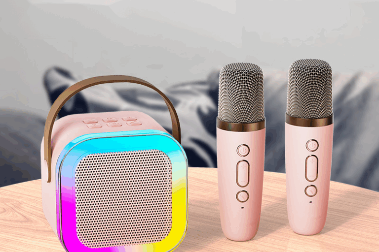 K12 Bluetooth Karaoke Speaker with Microphone and LED Lights
