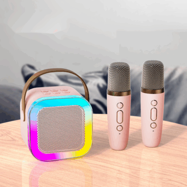 K12 Bluetooth Karaoke Speaker with Microphone and LED Lights
