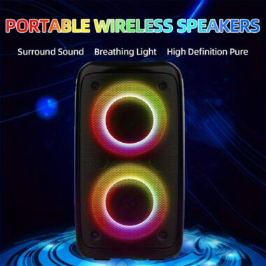 Smart Outdoor Party Bluetooth Speaker with LED Lights