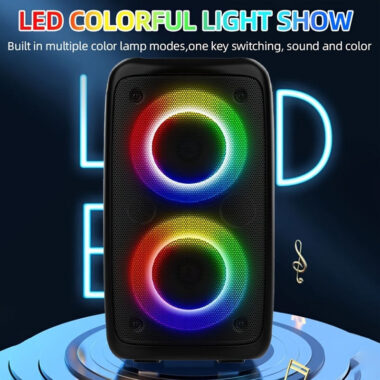 Smart Outdoor Party Bluetooth Speaker with LED Lights