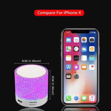 Mini Wireless Bluetooth Speaker with LED and TF Card Slot
