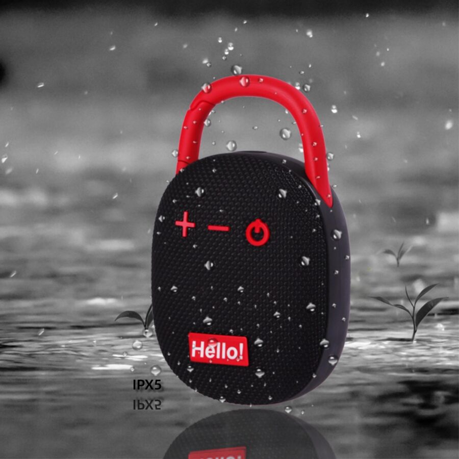 Portable 5W Bluetooth Speaker with Clip for Outdoor Use