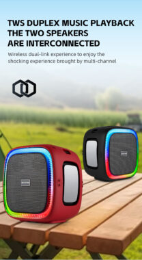 Private Mold Outdoor Waterproof Bluetooth Speaker with LED Lights