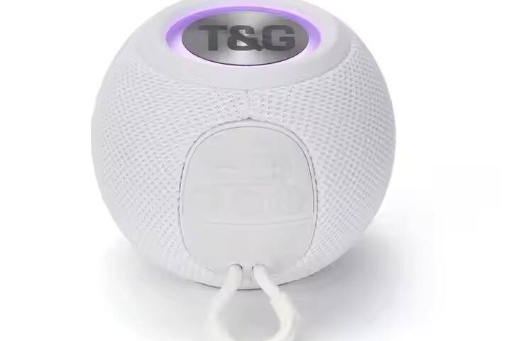 TG337 Bluetooth Speaker with Colorful Lamp, Fabric Design, Subwoofer & TFUSBAUX (3) TG337 Portable Bluetooth Speaker with Colorful Lamp and Fabric Cover