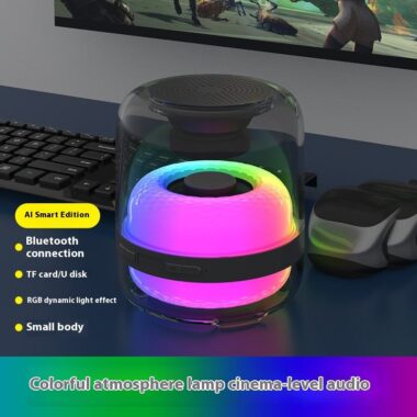 YD-19 for Bluetooth Speaker with RGB Colors and HIFI Sound Quality Heavy Bass Small Size for Computer and Mobile Phone Use