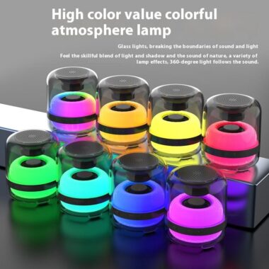 YD-19 for Bluetooth Speaker with RGB Colors and HIFI Sound Quality Heavy Bass Small Size for Computer and Mobile Phone Use
