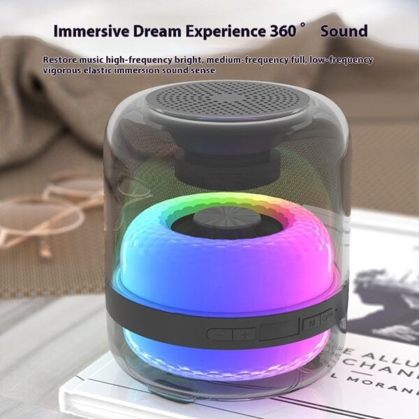 YD-19 for Bluetooth Speaker with RGB Colors and HIFI Sound Quality Heavy Bass Small Size for Computer and Mobile Phone Use